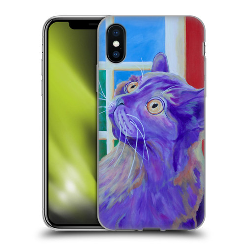 Jody Wright Dog And Cat Collection Just Outside The Window Soft Gel Case for Apple iPhone X / iPhone XS