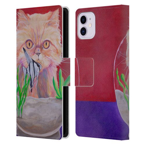 Jody Wright Dog And Cat Collection Infinite Possibilities Leather Book Wallet Case Cover For Apple iPhone 11