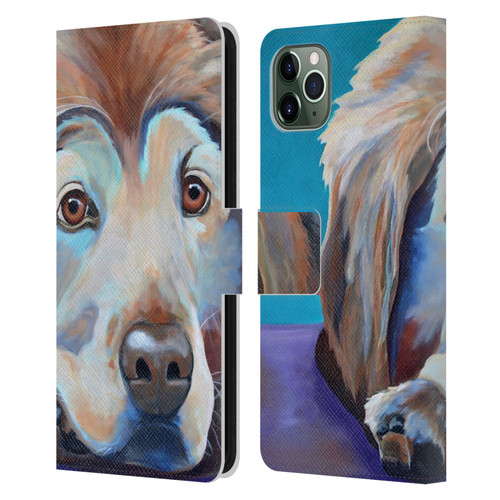 Jody Wright Dog And Cat Collection A Little Rest & Relaxation Leather Book Wallet Case Cover For Apple iPhone 11 Pro Max