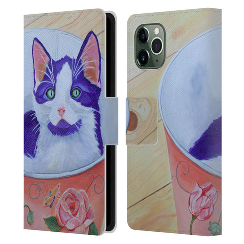 Jody Wright Dog And Cat Collection Bucket Of Love Leather Book Wallet Case Cover For Apple iPhone 11 Pro