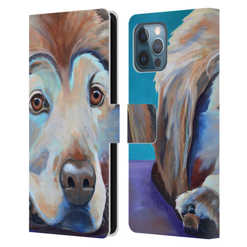 Jody Wright Dog And Cat Collection A Little Rest & Relaxation Leather Book Wallet Case Cover For Apple iPhone 12 Pro Max