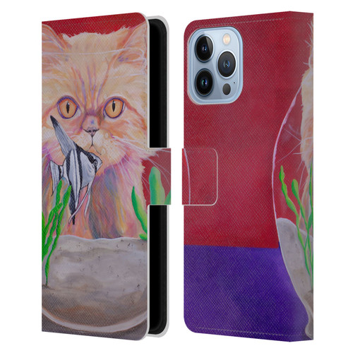 Jody Wright Dog And Cat Collection Infinite Possibilities Leather Book Wallet Case Cover For Apple iPhone 13 Pro Max