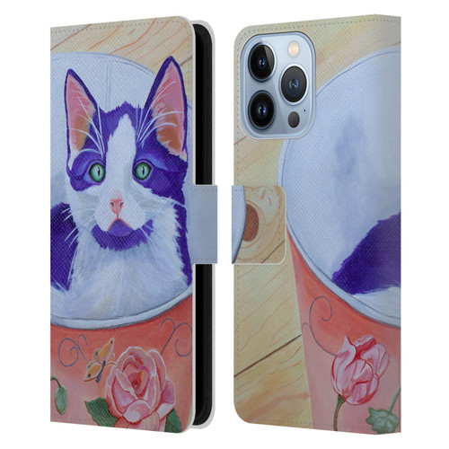 Jody Wright Dog And Cat Collection Bucket Of Love Leather Book Wallet Case Cover For Apple iPhone 13 Pro