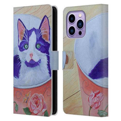 Jody Wright Dog And Cat Collection Bucket Of Love Leather Book Wallet Case Cover For Apple iPhone 14 Pro Max