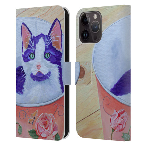 Jody Wright Dog And Cat Collection Bucket Of Love Leather Book Wallet Case Cover For Apple iPhone 15 Pro Max