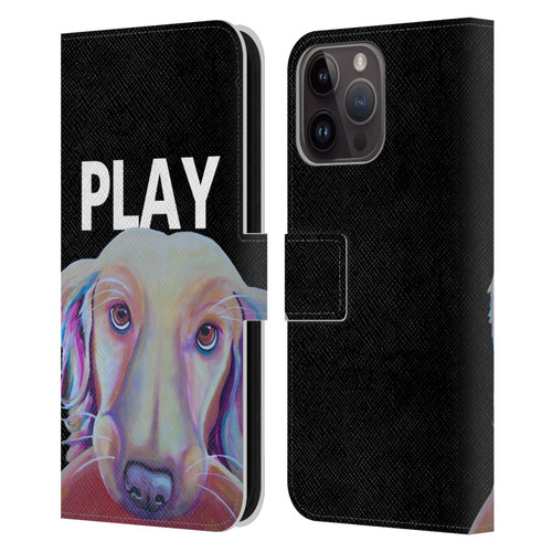 Jody Wright Dog And Cat Collection Playful Leather Book Wallet Case Cover For Apple iPhone 15 Pro Max