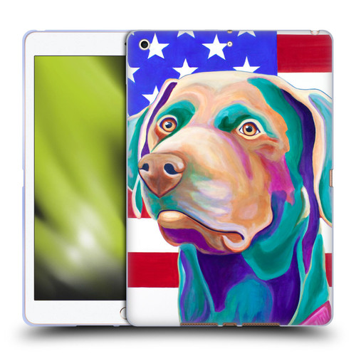 Jody Wright Dog And Cat Collection US Flag Soft Gel Case for Apple iPad 10.2 2019/2020/2021