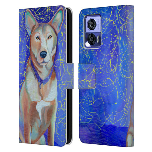 Jody Wright Dog And Cat Collection High Energy Leather Book Wallet Case Cover For Motorola Edge 30 Neo 5G