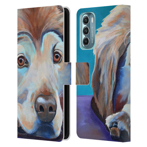 Jody Wright Dog And Cat Collection A Little Rest & Relaxation Leather Book Wallet Case Cover For Motorola Moto G Stylus 5G (2022)