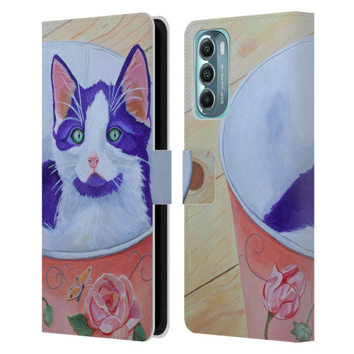 Jody Wright Dog And Cat Collection Bucket Of Love Leather Book Wallet Case Cover For Motorola Moto G Stylus 5G (2022)