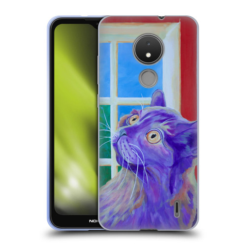 Jody Wright Dog And Cat Collection Just Outside The Window Soft Gel Case for Nokia C21