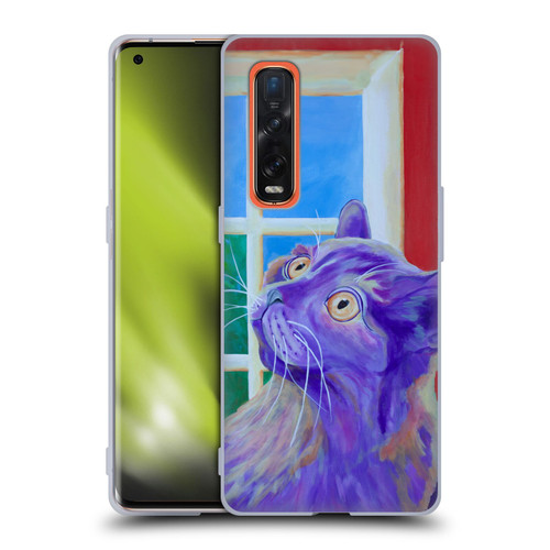 Jody Wright Dog And Cat Collection Just Outside The Window Soft Gel Case for OPPO Find X2 Pro 5G