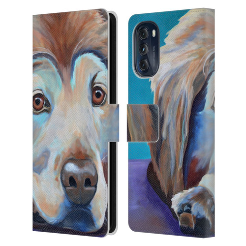 Jody Wright Dog And Cat Collection A Little Rest & Relaxation Leather Book Wallet Case Cover For Motorola Moto G (2022)