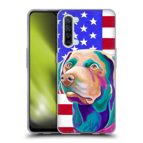 Jody Wright Dog And Cat Collection US Flag Soft Gel Case for OPPO Find X2 Lite 5G