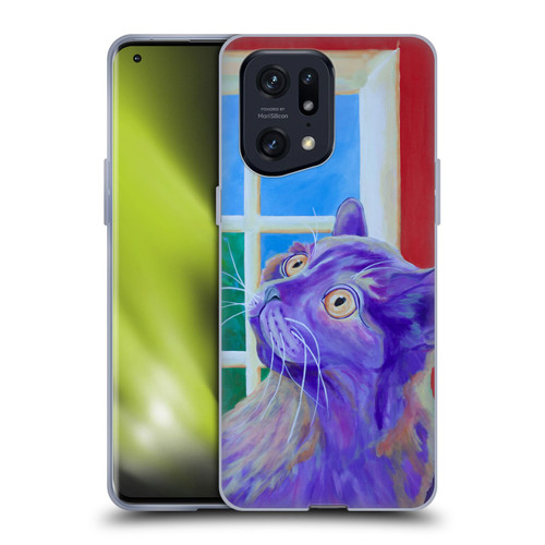 Jody Wright Dog And Cat Collection Just Outside The Window Soft Gel Case for OPPO Find X5 Pro