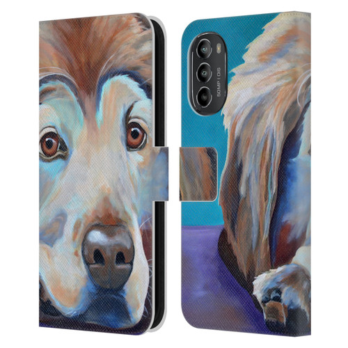 Jody Wright Dog And Cat Collection A Little Rest & Relaxation Leather Book Wallet Case Cover For Motorola Moto G82 5G
