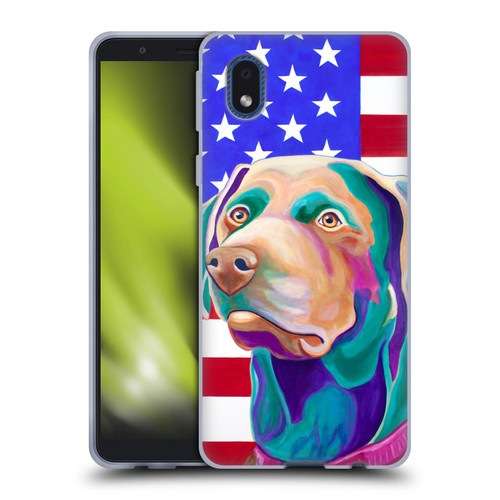 Jody Wright Dog And Cat Collection US Flag Soft Gel Case for Samsung Galaxy A01 Core (2020)
