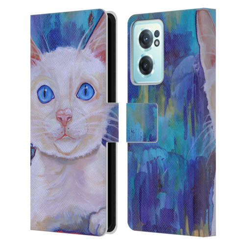 Jody Wright Dog And Cat Collection Pretty Blue Eyes Leather Book Wallet Case Cover For OnePlus Nord CE 2 5G