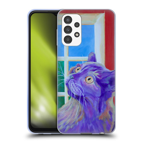 Jody Wright Dog And Cat Collection Just Outside The Window Soft Gel Case for Samsung Galaxy A13 (2022)