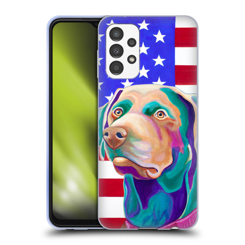 Jody Wright Dog And Cat Collection US Flag Soft Gel Case for Samsung Galaxy A13 (2022)
