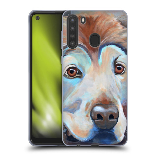 Jody Wright Dog And Cat Collection A Little Rest & Relaxation Soft Gel Case for Samsung Galaxy A21 (2020)