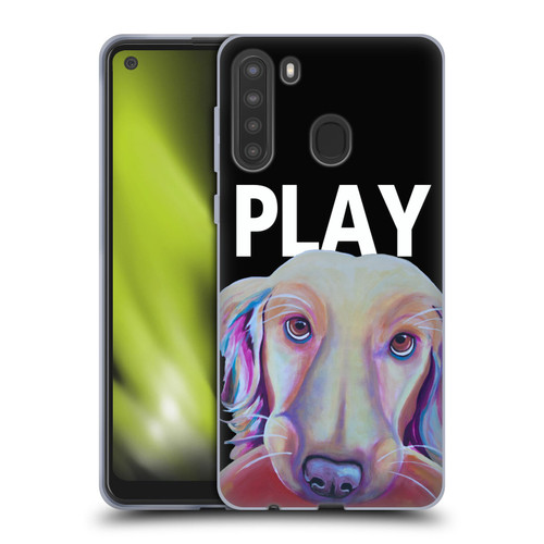 Jody Wright Dog And Cat Collection Playful Soft Gel Case for Samsung Galaxy A21 (2020)