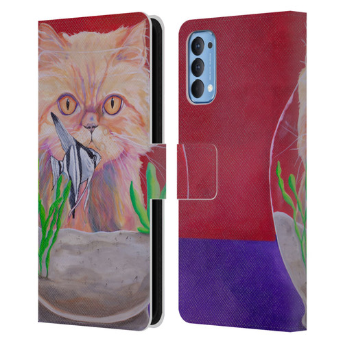 Jody Wright Dog And Cat Collection Infinite Possibilities Leather Book Wallet Case Cover For OPPO Reno 4 5G