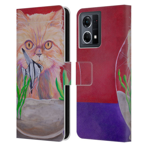 Jody Wright Dog And Cat Collection Infinite Possibilities Leather Book Wallet Case Cover For OPPO Reno8 4G