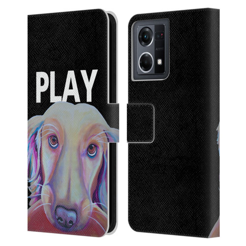 Jody Wright Dog And Cat Collection Playful Leather Book Wallet Case Cover For OPPO Reno8 4G