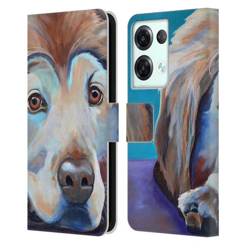 Jody Wright Dog And Cat Collection A Little Rest & Relaxation Leather Book Wallet Case Cover For OPPO Reno8 Pro