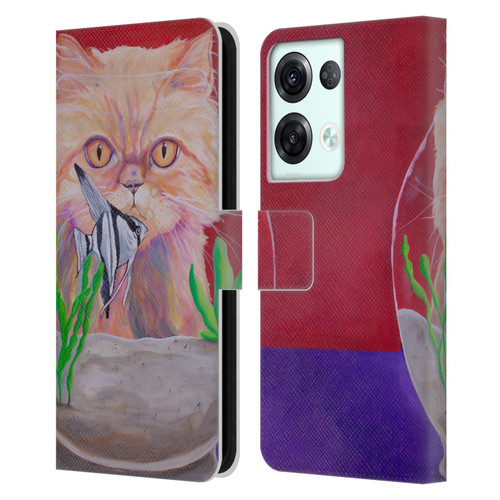 Jody Wright Dog And Cat Collection Infinite Possibilities Leather Book Wallet Case Cover For OPPO Reno8 Pro