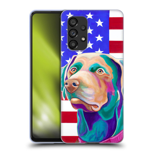 Jody Wright Dog And Cat Collection US Flag Soft Gel Case for Samsung Galaxy A53 5G (2022)