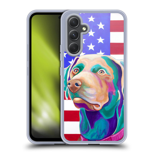 Jody Wright Dog And Cat Collection US Flag Soft Gel Case for Samsung Galaxy A54 5G