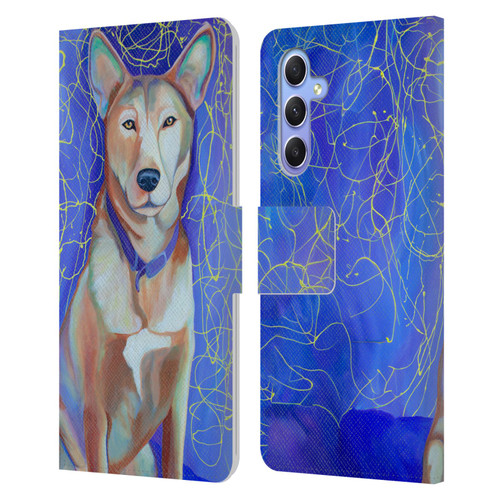 Jody Wright Dog And Cat Collection High Energy Leather Book Wallet Case Cover For Samsung Galaxy A34 5G