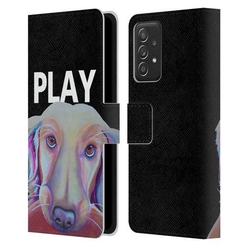 Jody Wright Dog And Cat Collection Playful Leather Book Wallet Case Cover For Samsung Galaxy A52 / A52s / 5G (2021)