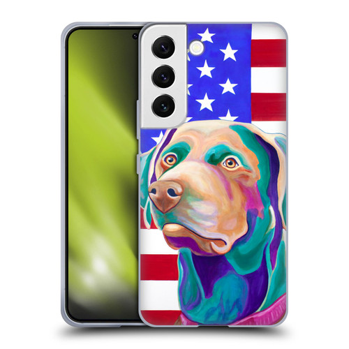 Jody Wright Dog And Cat Collection US Flag Soft Gel Case for Samsung Galaxy S22 5G