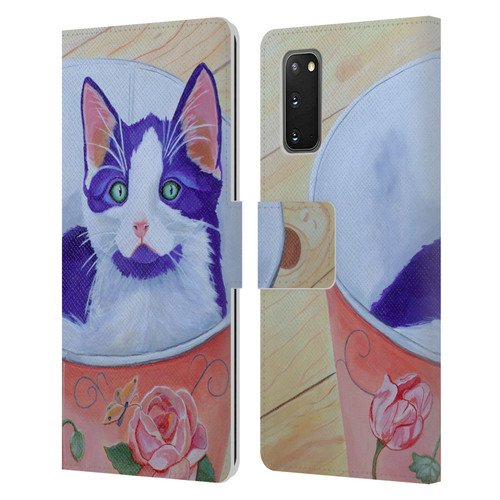 Jody Wright Dog And Cat Collection Bucket Of Love Leather Book Wallet Case Cover For Samsung Galaxy S20 / S20 5G