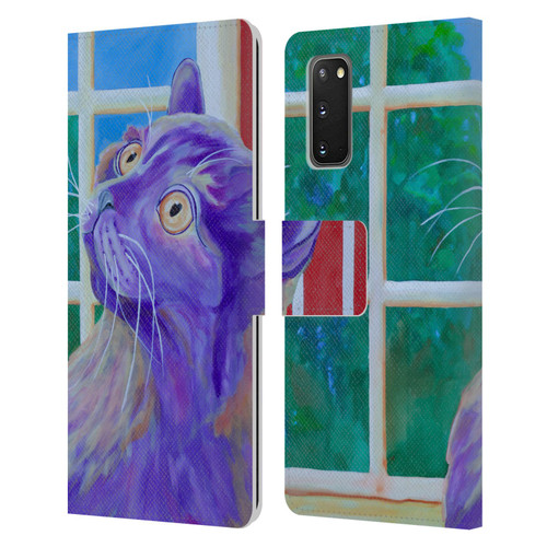 Jody Wright Dog And Cat Collection Just Outside The Window Leather Book Wallet Case Cover For Samsung Galaxy S20 / S20 5G