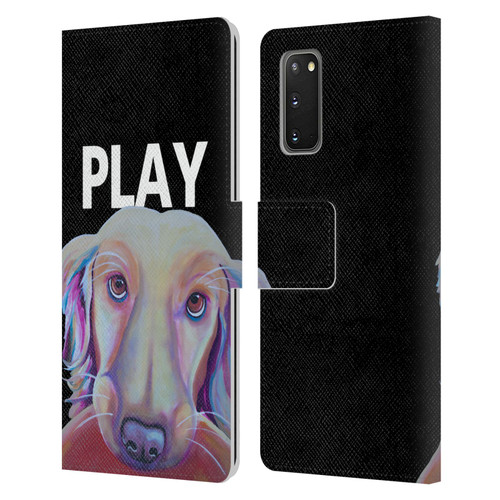 Jody Wright Dog And Cat Collection Playful Leather Book Wallet Case Cover For Samsung Galaxy S20 / S20 5G