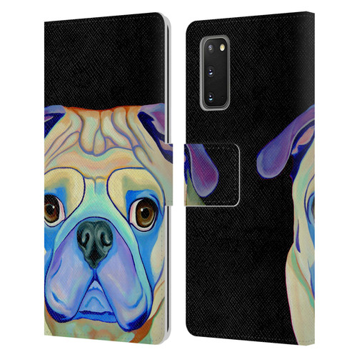Jody Wright Dog And Cat Collection Pug Leather Book Wallet Case Cover For Samsung Galaxy S20 / S20 5G