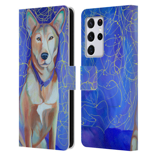 Jody Wright Dog And Cat Collection High Energy Leather Book Wallet Case Cover For Samsung Galaxy S21 Ultra 5G