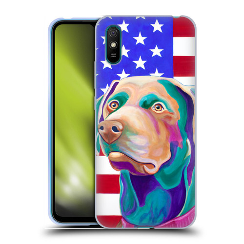 Jody Wright Dog And Cat Collection US Flag Soft Gel Case for Xiaomi Redmi 9A / Redmi 9AT