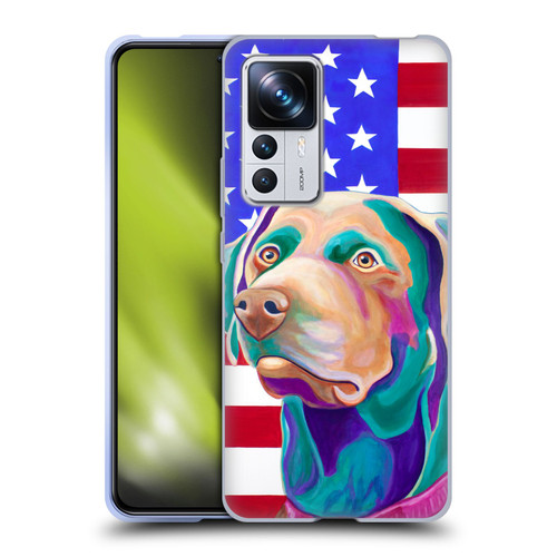 Jody Wright Dog And Cat Collection US Flag Soft Gel Case for Xiaomi 12T Pro