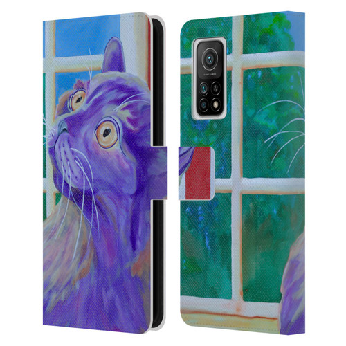 Jody Wright Dog And Cat Collection Just Outside The Window Leather Book Wallet Case Cover For Xiaomi Mi 10T 5G