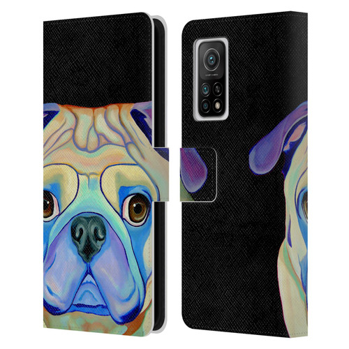 Jody Wright Dog And Cat Collection Pug Leather Book Wallet Case Cover For Xiaomi Mi 10T 5G