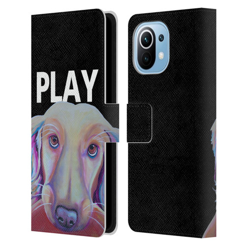 Jody Wright Dog And Cat Collection Playful Leather Book Wallet Case Cover For Xiaomi Mi 11