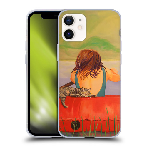 Jody Wright Life Around Us The Woman And Cat Nap Soft Gel Case for Apple iPhone 12 Mini