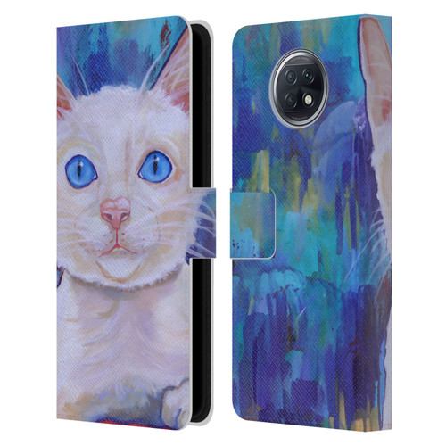 Jody Wright Dog And Cat Collection Pretty Blue Eyes Leather Book Wallet Case Cover For Xiaomi Redmi Note 9T 5G