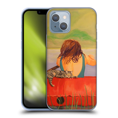 Jody Wright Life Around Us The Woman And Cat Nap Soft Gel Case for Apple iPhone 14