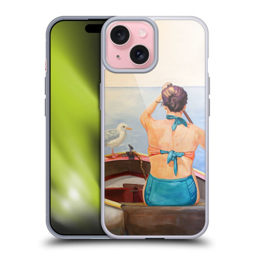 Jody Wright Life Around Us The Woman And Seagul Soft Gel Case for Apple iPhone 15